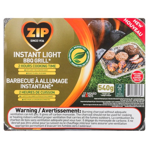 ZIP 18's Instant Light BBQ Grill 540 g