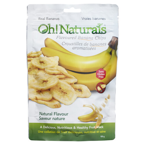 Oh! Naturals Gluten-Free Banana Chips Natural 100 g