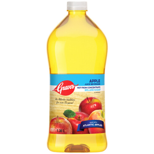 Graves Apple Juice Less Sugar 1.36 L