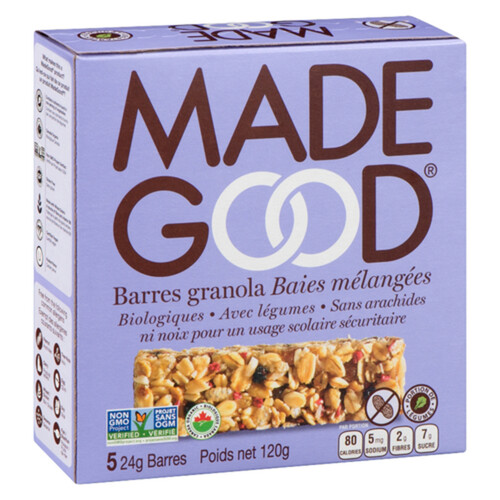Made Good Organic Granola Bars Mixed Berry 120 g