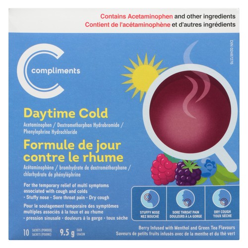 Compliments Daytime Cold Sachets Powder 10 Count