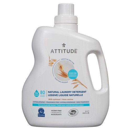 Attitude Laundry Detergent Fragrance Free 80 Loads 2 L