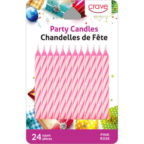Crave Pink Party Candles Pack