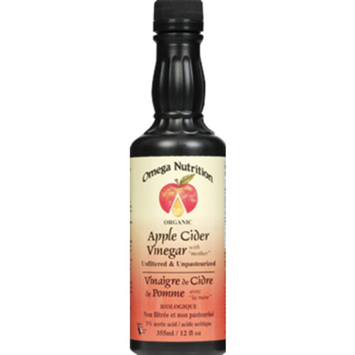 Omega Nutrition Organic Apple Cider Vinegar 355 ml