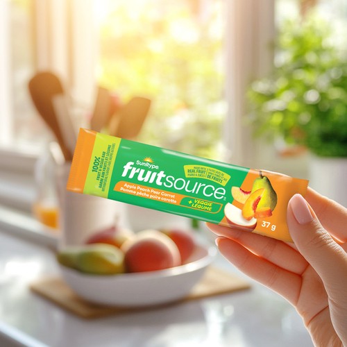 SunRype Fruitsource 100% Fruit and Veggie Bar Apple Peach Pear Carrot 37 g