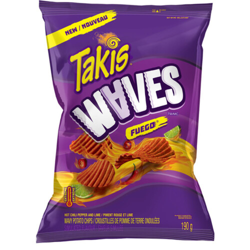 Takis Waves Chips Fuego Pepper And Lime 190 g