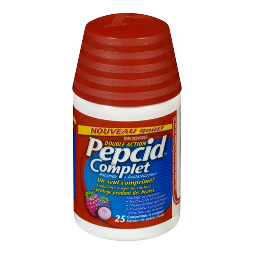 Pepcid Berry Heartburn Relief 25 Chewable Tablets 