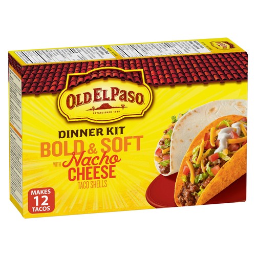 Old El Paso Dinner Kit Taco Bold & Soft Nacho Cheese 357 g