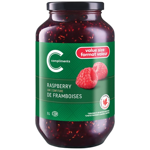 Compliments Jam Raspberry Value Size 1 L