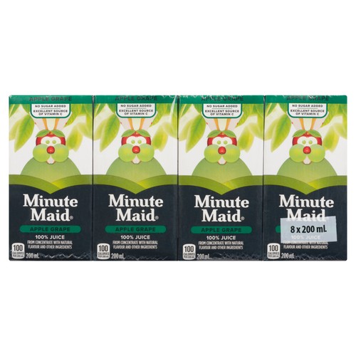 Minute Maid Juice Apple Grape 8 x 200 ml