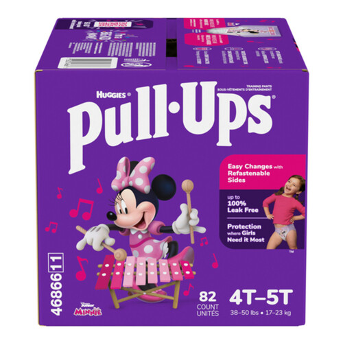 Huggies Pull-Ups Girls' Potty Training Pants 4T-5T 82 Count