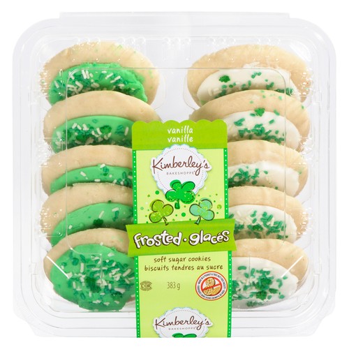 Kimberley's Bakeshoppe White & Green St. Patricks Sugar Cookies Frosted Vanilla 383 g