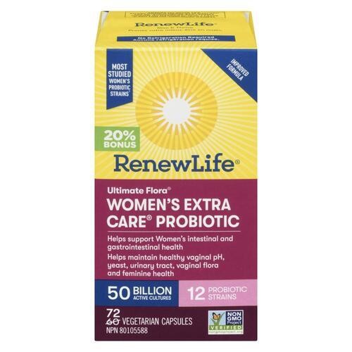 Renew Life Women's Extra Care Probiotics Ultimate Flora 72 Count