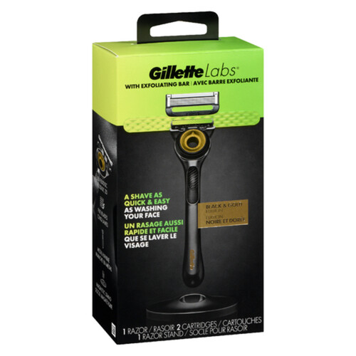 Gillette Labs Black & Gold Editionジレットラボ Gillette Labs Black And Gold Edition Razor With 2 Blades 1