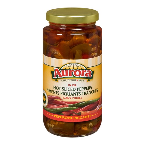 Aurora Sliced In Oil Hot Peppers Peperoni Piccanti 375 ml