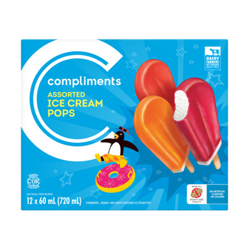 Compliments Peanut-Free Ice Cream Pops Assorted 12 x 60 ml