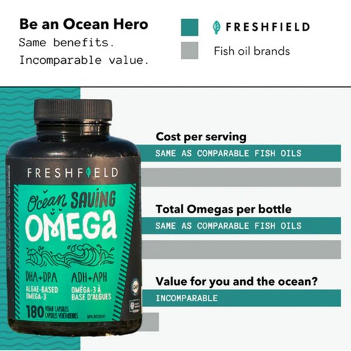 Freshfield Omega-3 Ocean Saving Vegan Capsules 60 Count