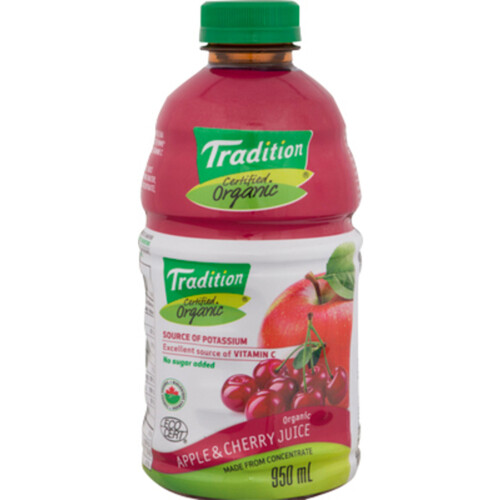 Tradition Organic Fruit Juice Apple & Cherry 950 ml (bottle)