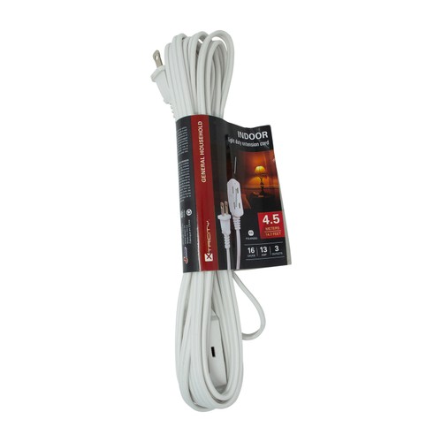 Xtricity Indoor Extension Cord White 4.5 m