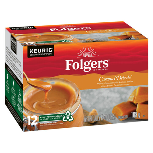 Folgers Coffee Caramel Drizzle 12 K-Cups 108 g