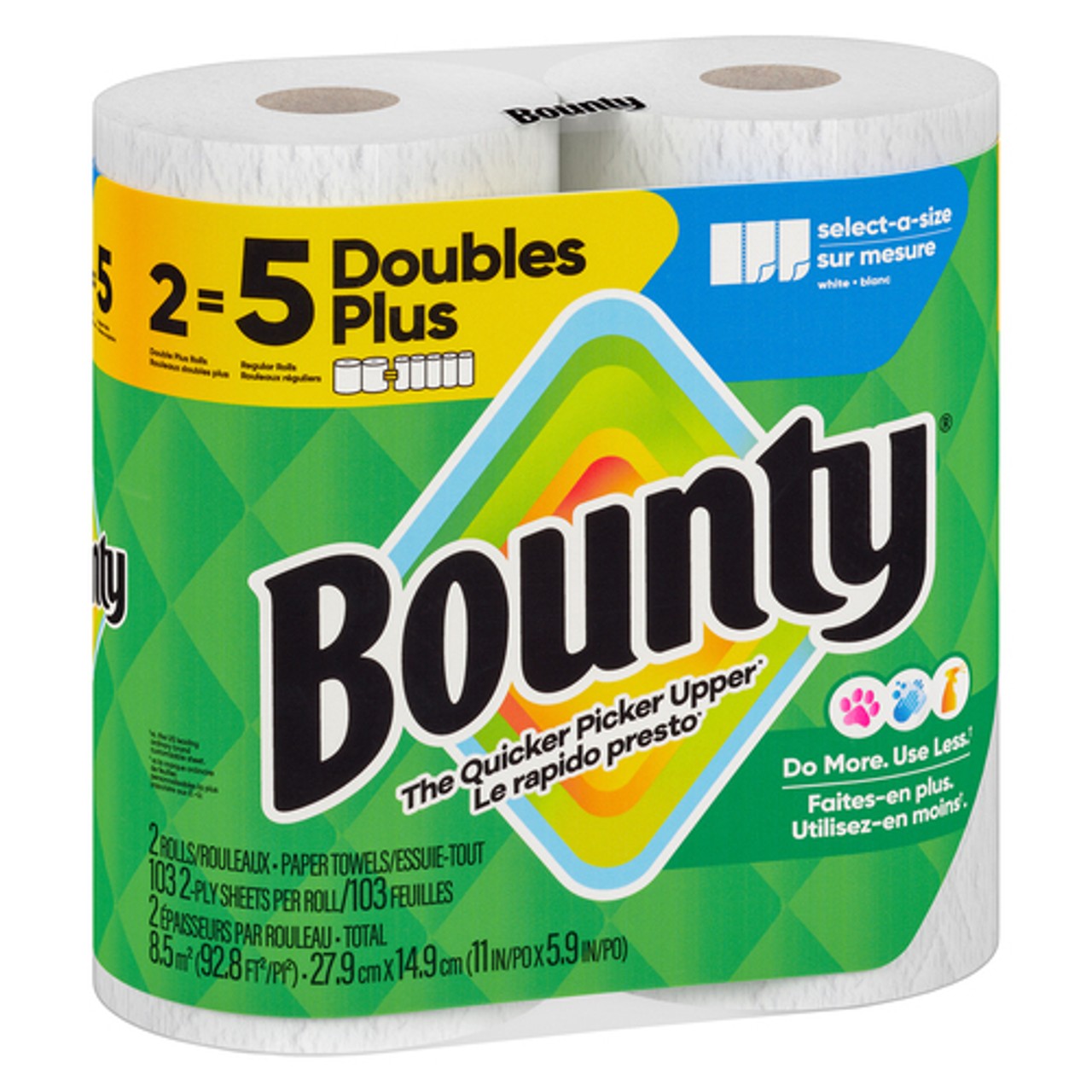 Bounty Paper Towel 2-Ply 2 Double Plus Rolls x 103 Sheets - Voilà ...