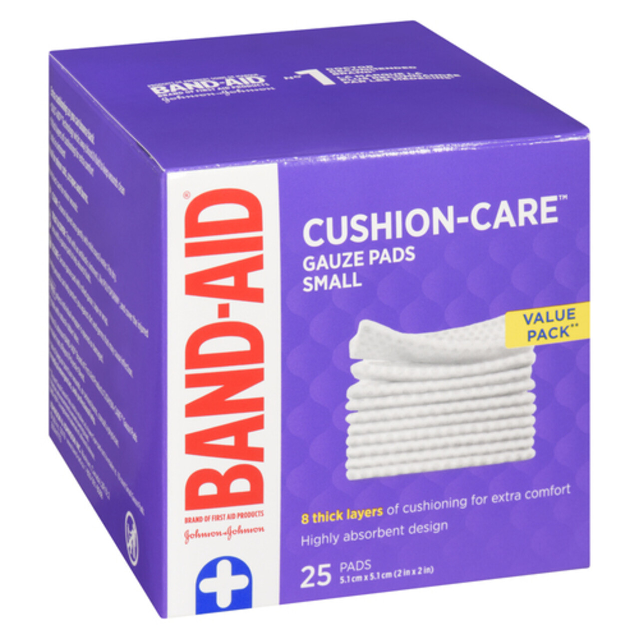 Johnson & Johnson BandAid Gauze Small Pads 25 Sterile Pads Voilà