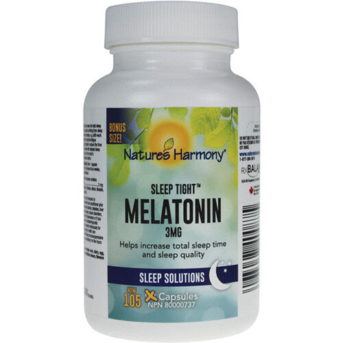 Nature's Harmony Sleep Tight Melatonin 3 mg Capsules 105 Count