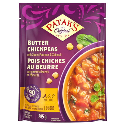 Patak's Ready To Eat Mild Butter Chickpeas 285 g