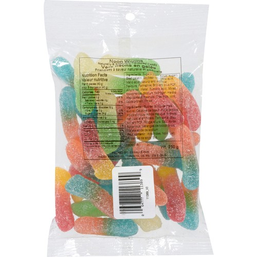 Reddi Snack Candy Neon Worms 250 g