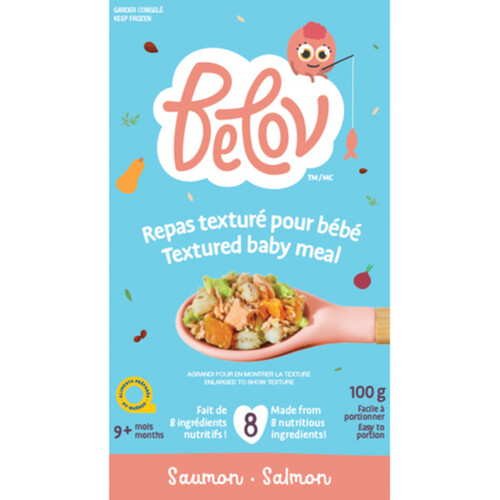 Belov Frozen Textured Baby Meal Salmon 100 g