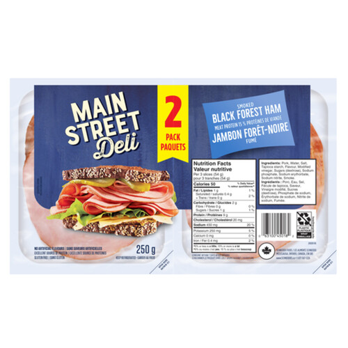 Main Street Deli Smoked Black Forest Ham 250 g