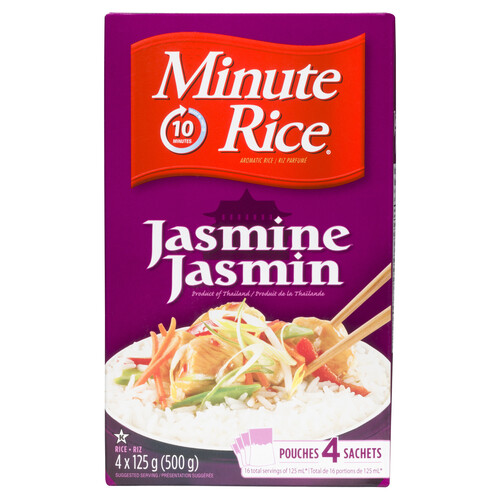 Minute Rice Jasmine Rice Pouches 4 x 125 g