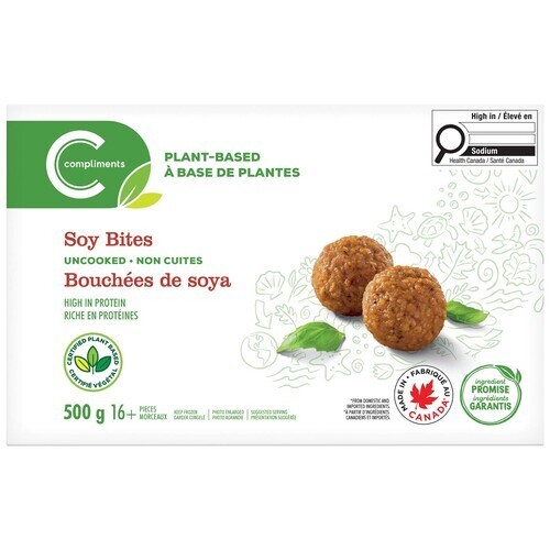 Compliments Frozen Plant Based Soy Bites 500 g