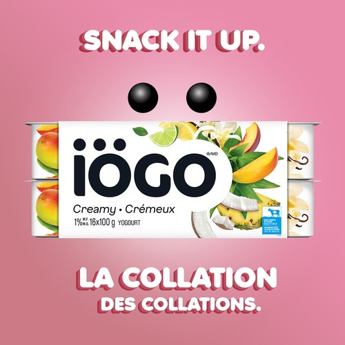 iÖGO 1% Yogurt Cups Creamy Tropical 16 x 100 g