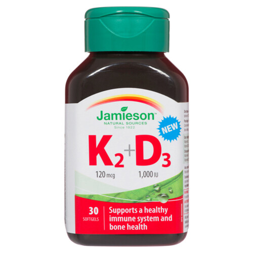 Jamieson Vitamin K2 & D3 Softgels 30 Count