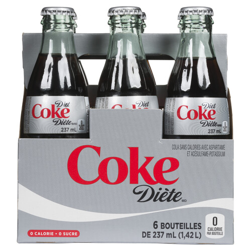 
Coca-Cola Diet Coke Glass 6 x 237 ml (bottles) 