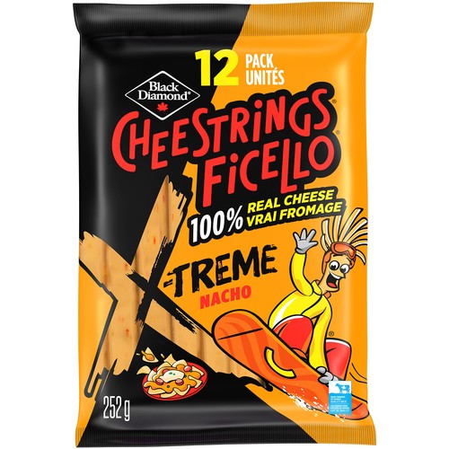 Black Diamond Cheestrings X Treme Nacho 12 Pack 252 g