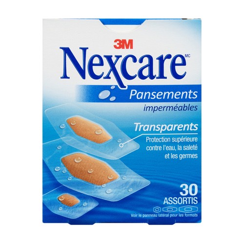 3M Nexcare Waterproof Bandages Assorted 30 EA