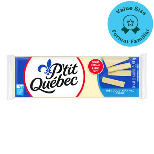 P'tit Quebec Cheese White Cheddar Very Mild 600 g