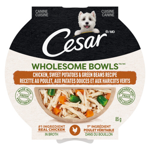 Cesar Wet Dog Food Adult Wholesome Bowls Chicken Sweet Potato & Green Beans 85 g