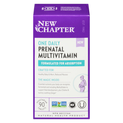 New Chapter One Daily Prenatal Multivitamin Vegetarian Tablets 90 Count