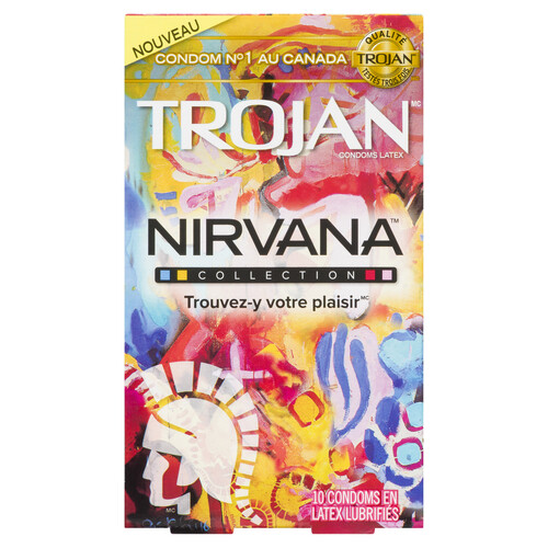 Trojan Nirvana Condoms Lubricated Latex  10 Ea