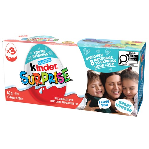 Kinder Surprise Peanut-Free Milk Chocolate Eggs 3 x 20 g