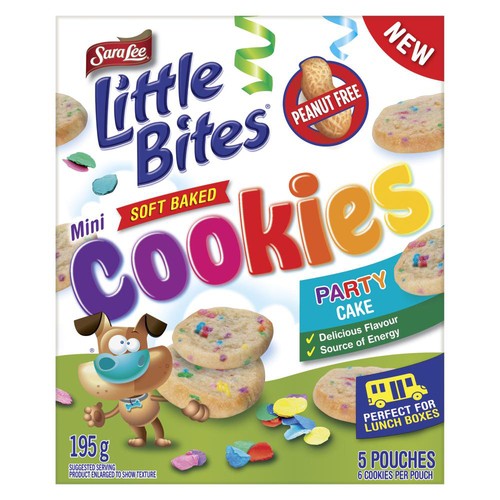 Sara Lee Little Bites Peanut-Free Soft Baked Cookies Party Cake 195 g
