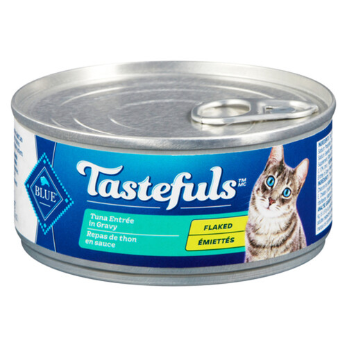 Blue Tastefuls Wet Natural Cat Food Entrée Flaked Tuna in Gravy 5.5 oz 155 g