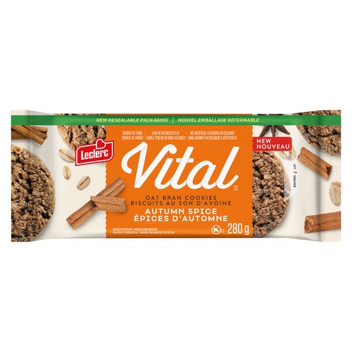 Leclerc Vital Oat Bran Cookies Autumn Spice 280 g