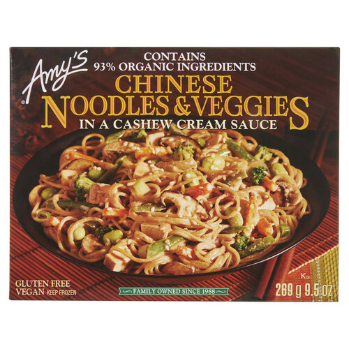 Amy's Gluten-Free Vegan Chinese Noodles & Veggies 269 g (frozen)