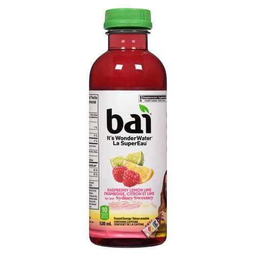 Bai Infused Beverage Raspberry Lemon Lime 530 ml (bottle)