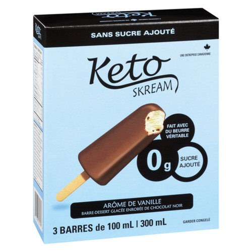 Keto Skream Dipped Ice Cream Bar Vanilla 3 X 100 ml