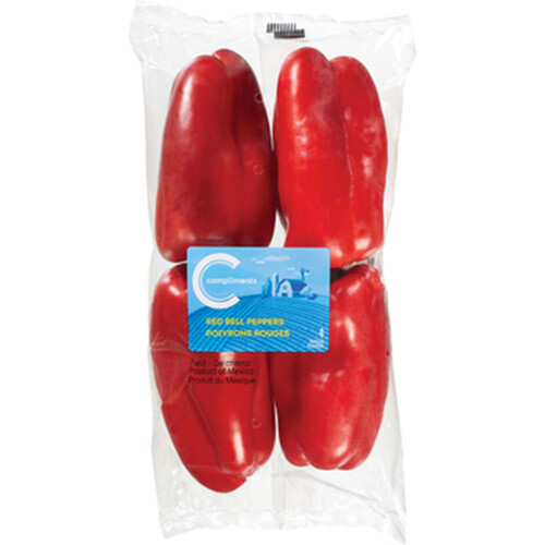 Compliments Bell Pepper Red 4 Pack 